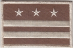 Washington DC Flag Patch DESERT TAN on BROWN District of Columbia